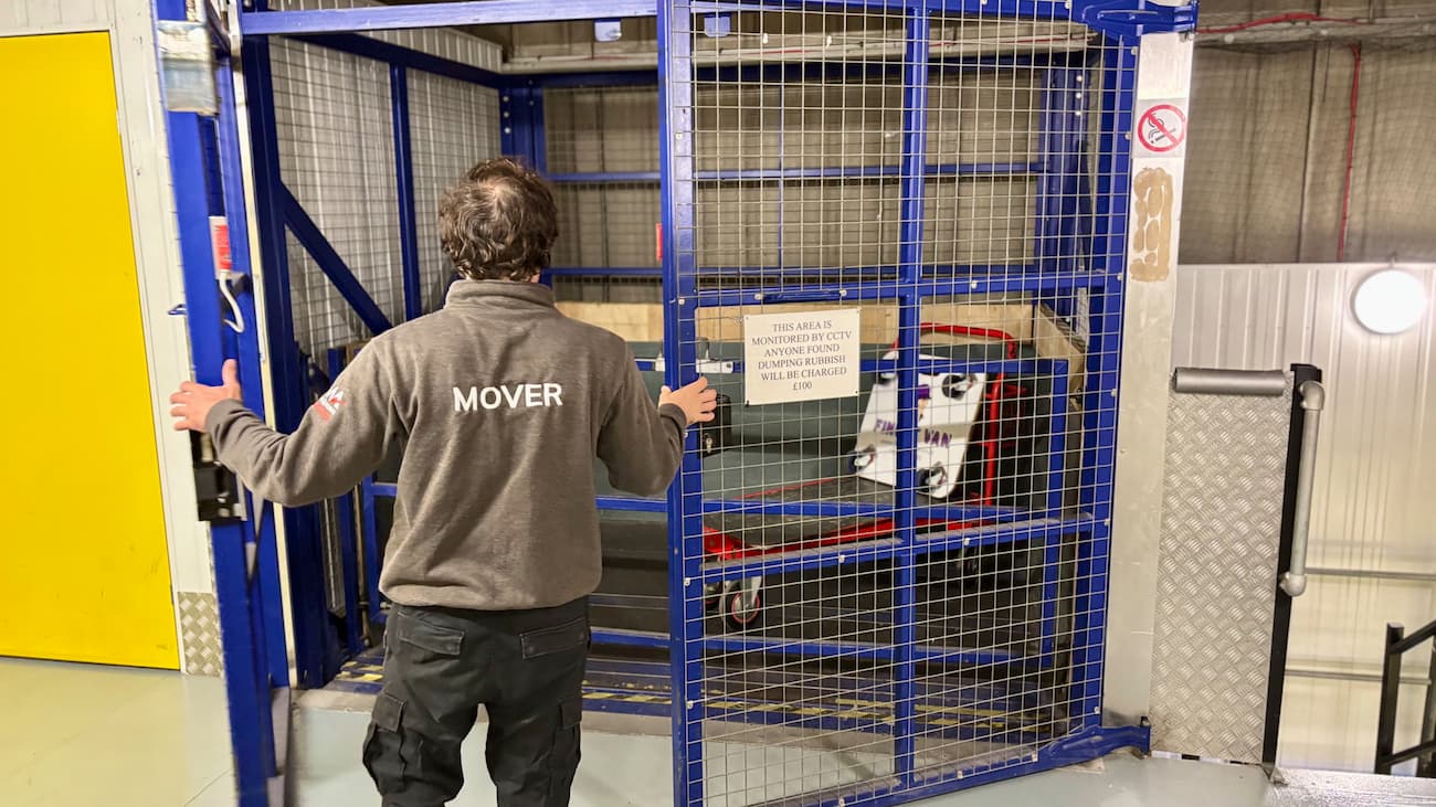 Finest Van removals specialist preparing storage equipment for a student storage collection in London